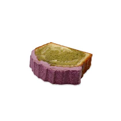 Chec cu matcha, cu glazură cu aromă de ube