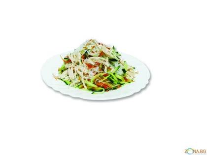 Chicken Salad with Crystal Noodles and Cucumbers