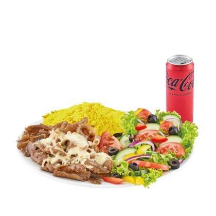 Talerz kebab z serem rice, pepsi 0,33l