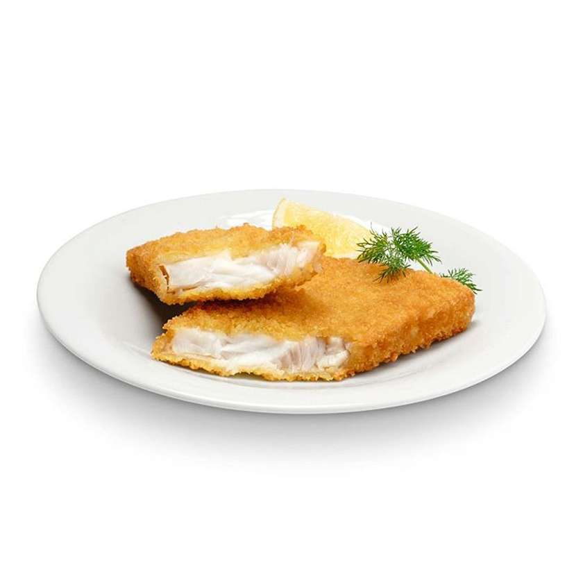 Fried Alaska Pollock fillet + sauce & lemon