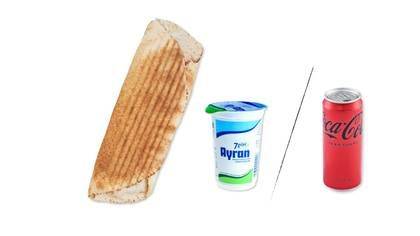 Rollo Kebab Fit, Ayran/Coca-Cola 0,33l
