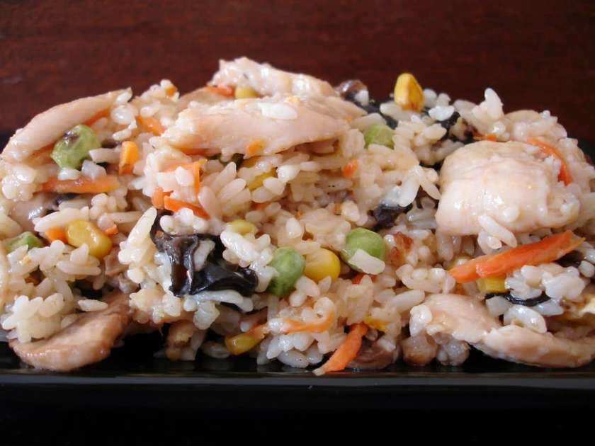 124A. Rice with Chicken, Mushrooms, and Mu'ar