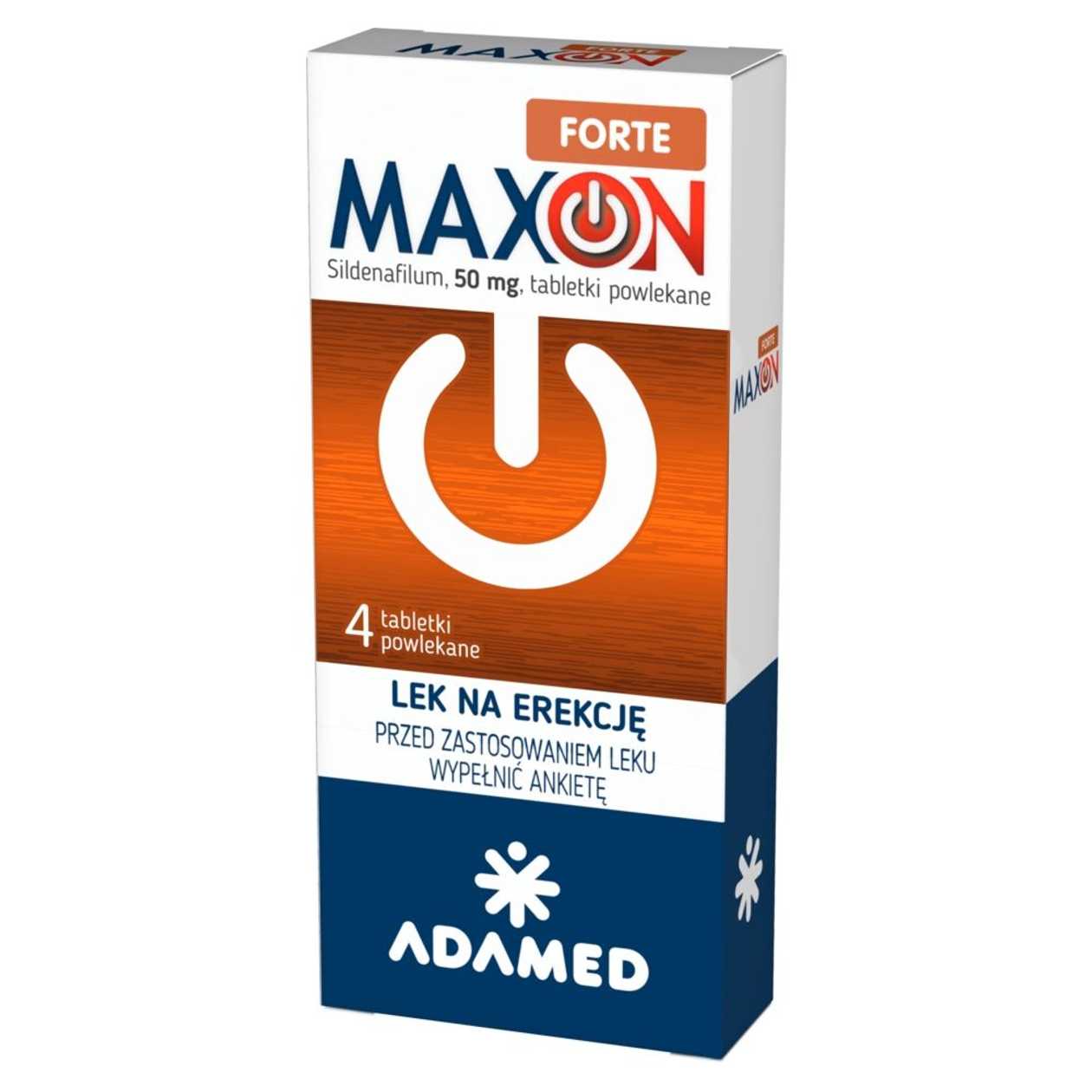Maxon Forte 50 mg, 4 tabletki powlekane