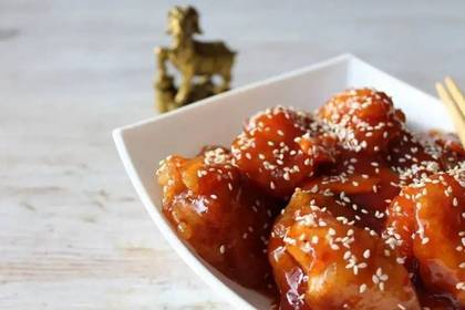 70. Breaded Chicken Bites with Sweet and Sour Sauce
