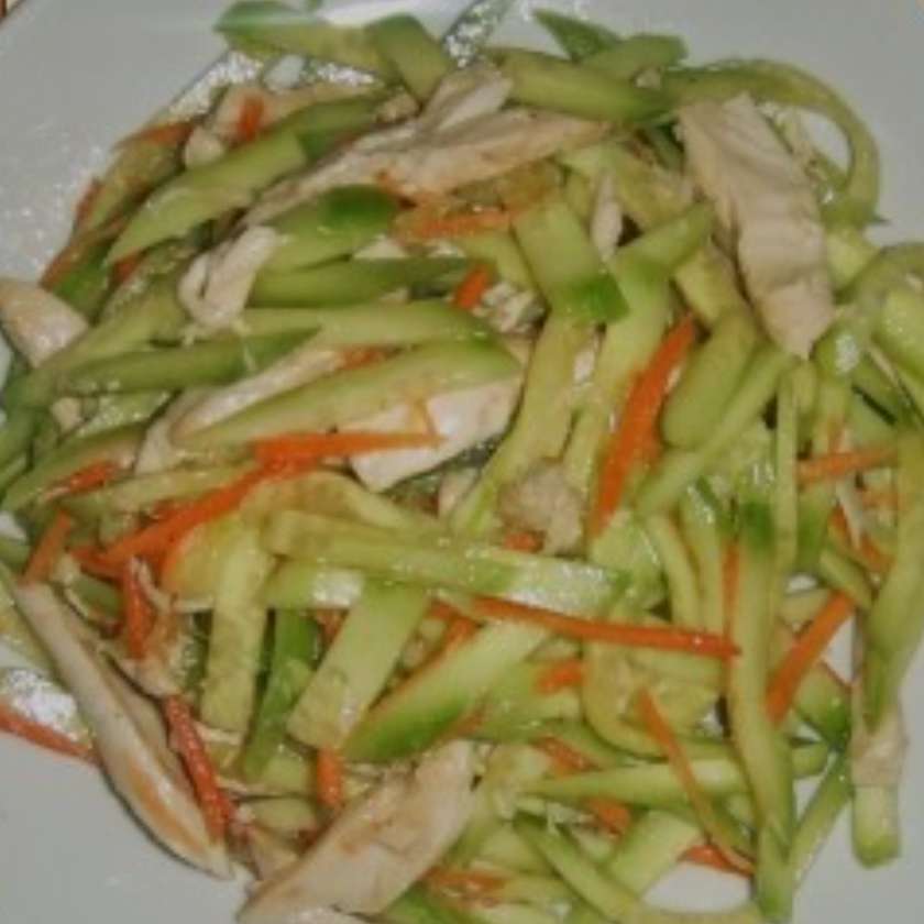 Chicken, Duck, Ham, and Cucumber Salad