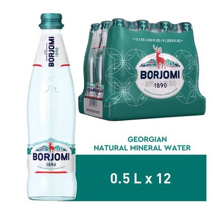 Borjomi Mineral Water 0.5L Glass x 12 pcs