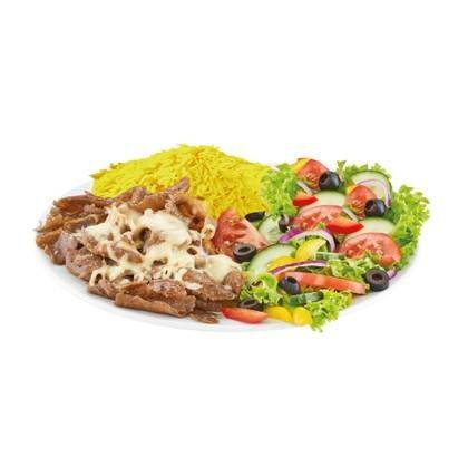 Talerz kebab z serem rice