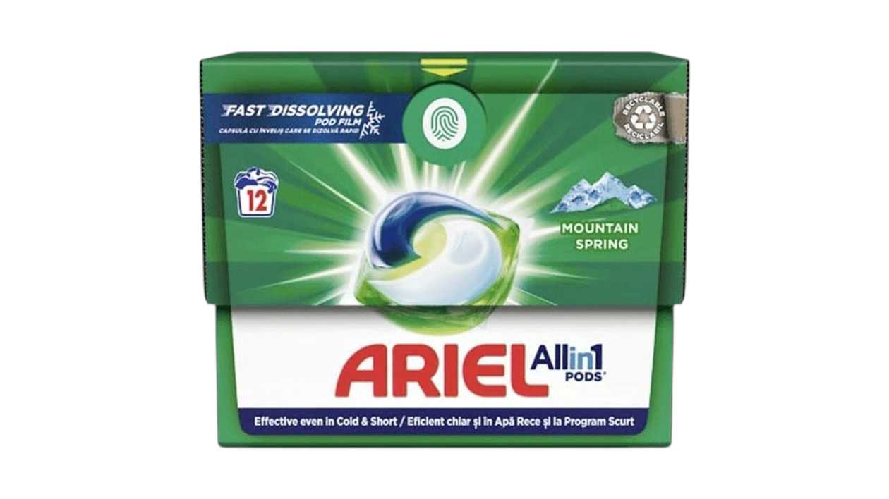 Ariel Tablets Liquid All in 1 Mountain 12 Wash