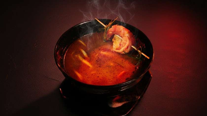 Tom Yum Polévka s Krevetami
