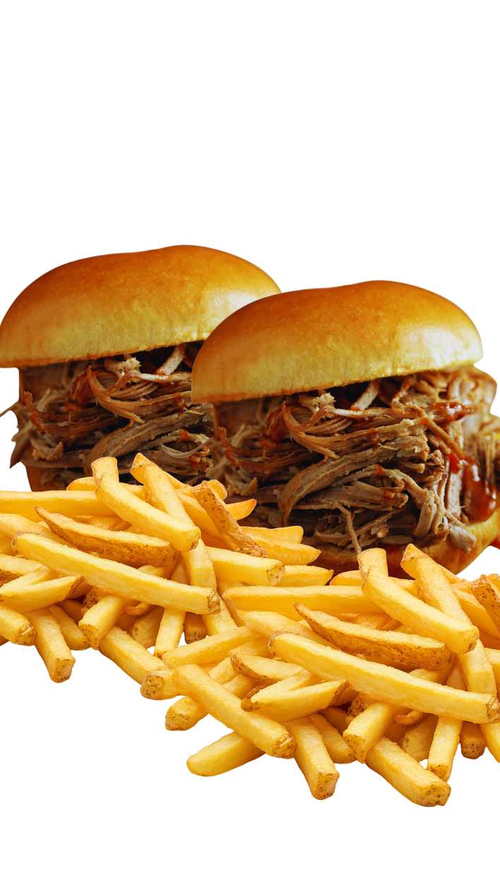 2x Pulled Pork Burger + 2x French Fries