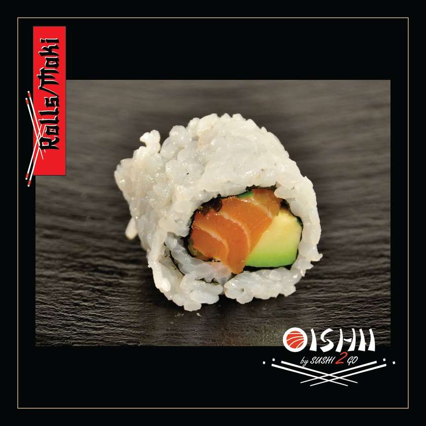 Salmon avocado maki 6 buc