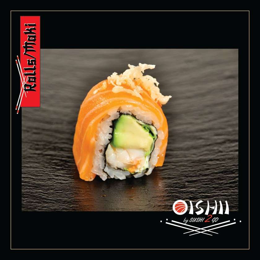 Salmon & shrimp roll 6 buc
