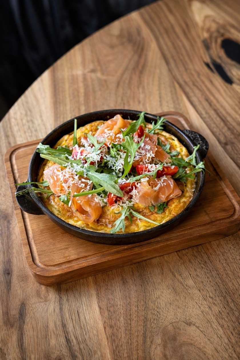 BAKED OMELET WITH SALMON