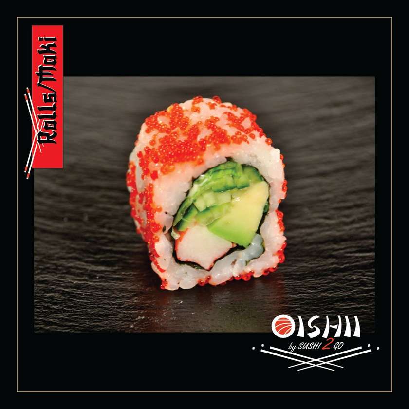 California ebi tobiko roll 6 buc