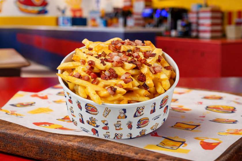Fries with Bacon and Cheese Sauce