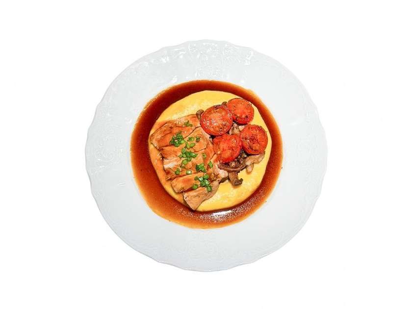 Chicken Fillet with Cheese Purée