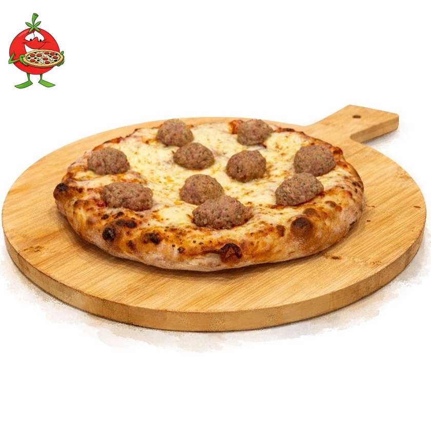 Pizza with Meatballs