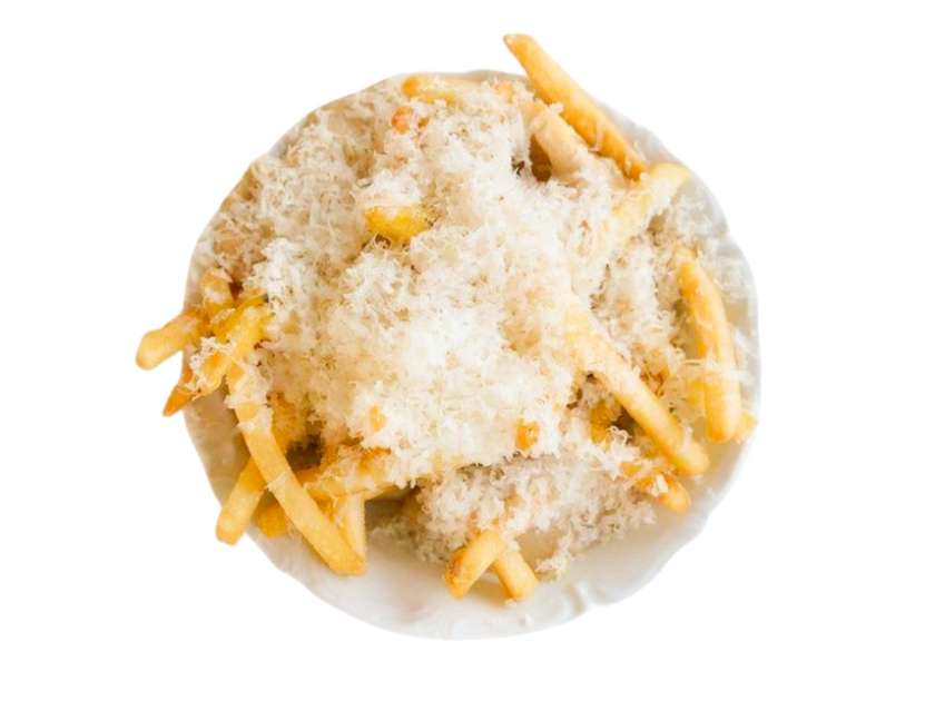 French Fries with Mushroom Mousse