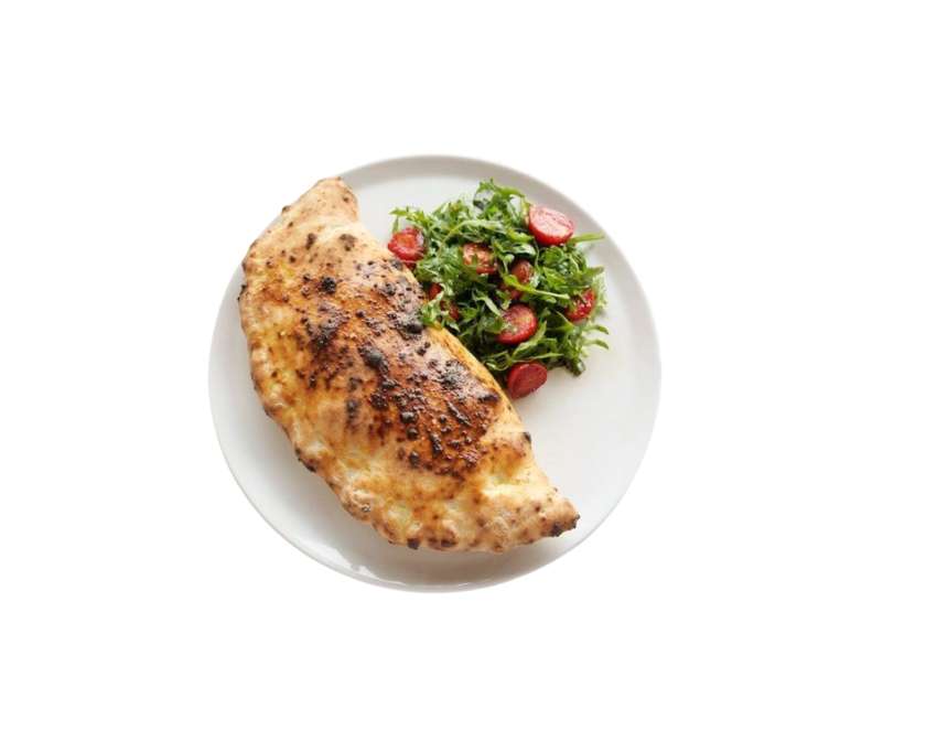 Calzone Pizza with Ham and Mushrooms