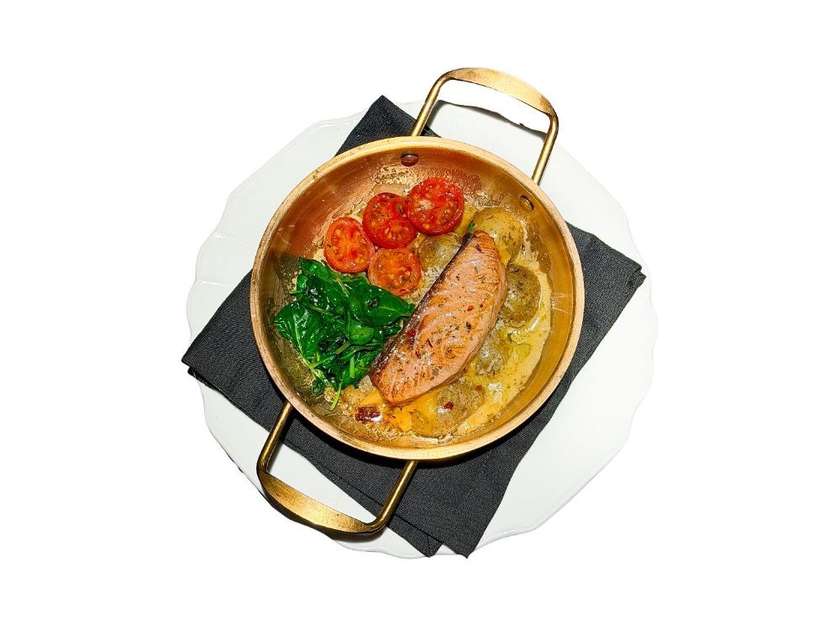 Sicilian-Style Salmon with Potatoes