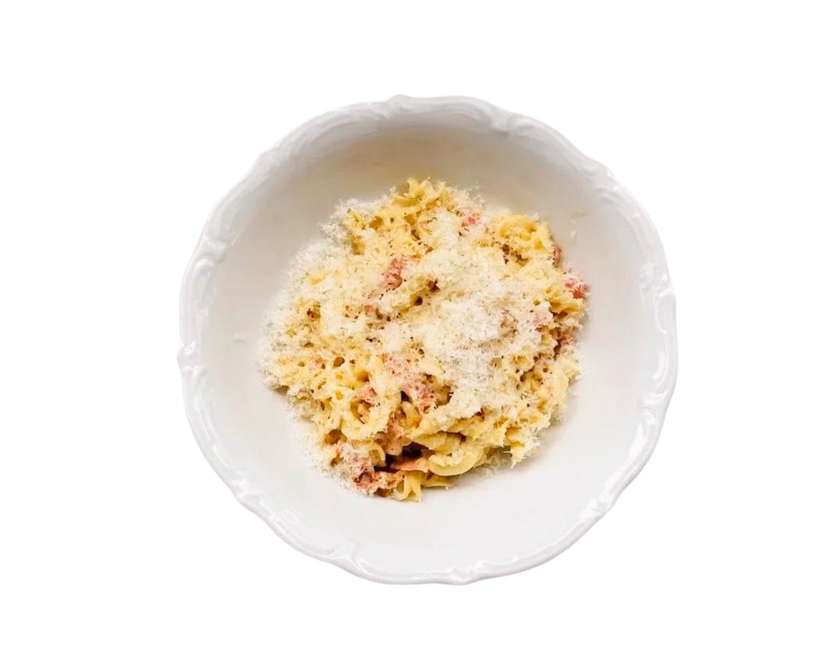 Fusilli Carbonara with Bacon