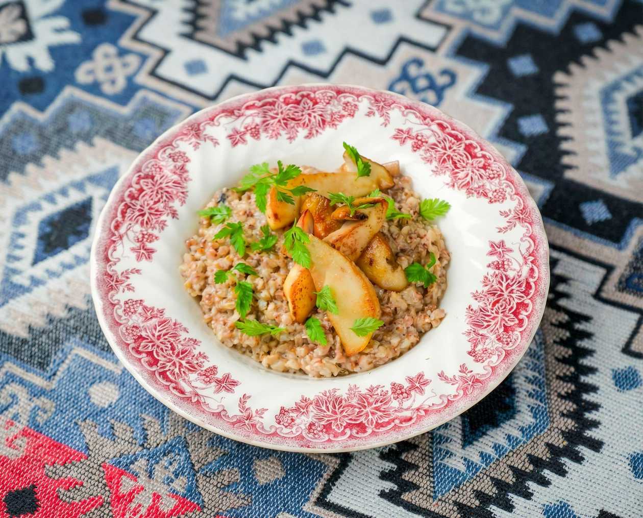 Plant-Based Buckwheat with Mushrooms