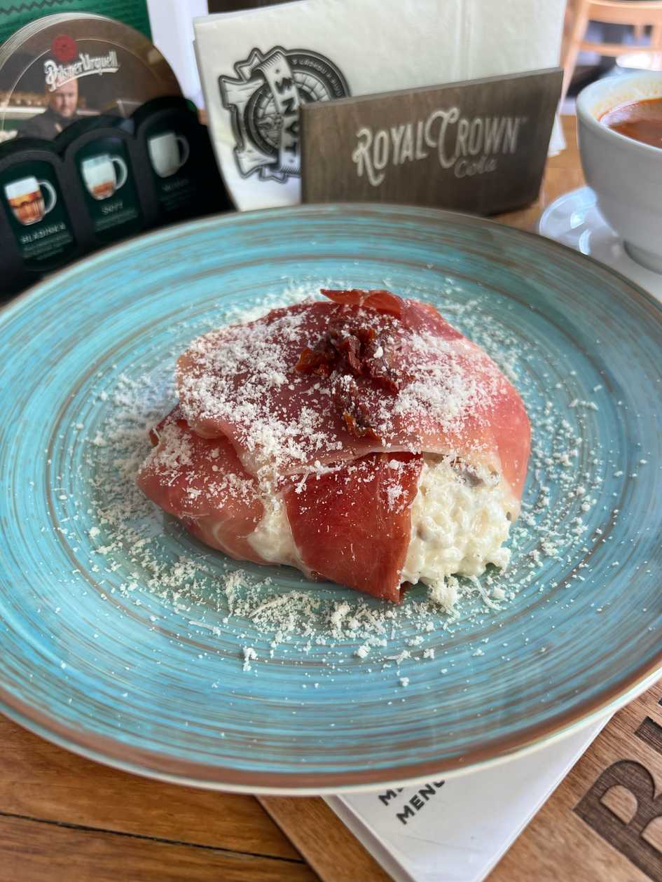 Krémové talianske Risotto s prosciuttom, parmezán, rukola