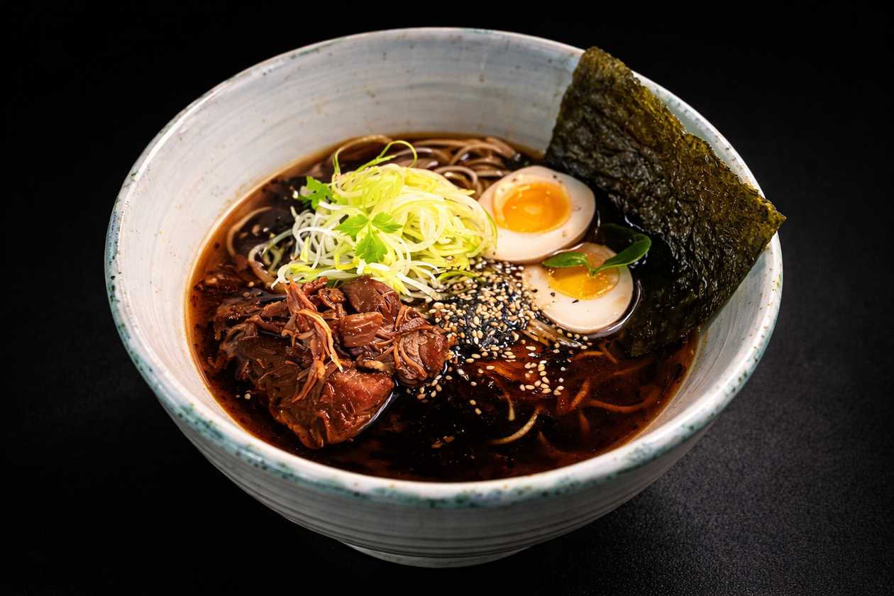 Shoyu Ramen with Pulled Turkey