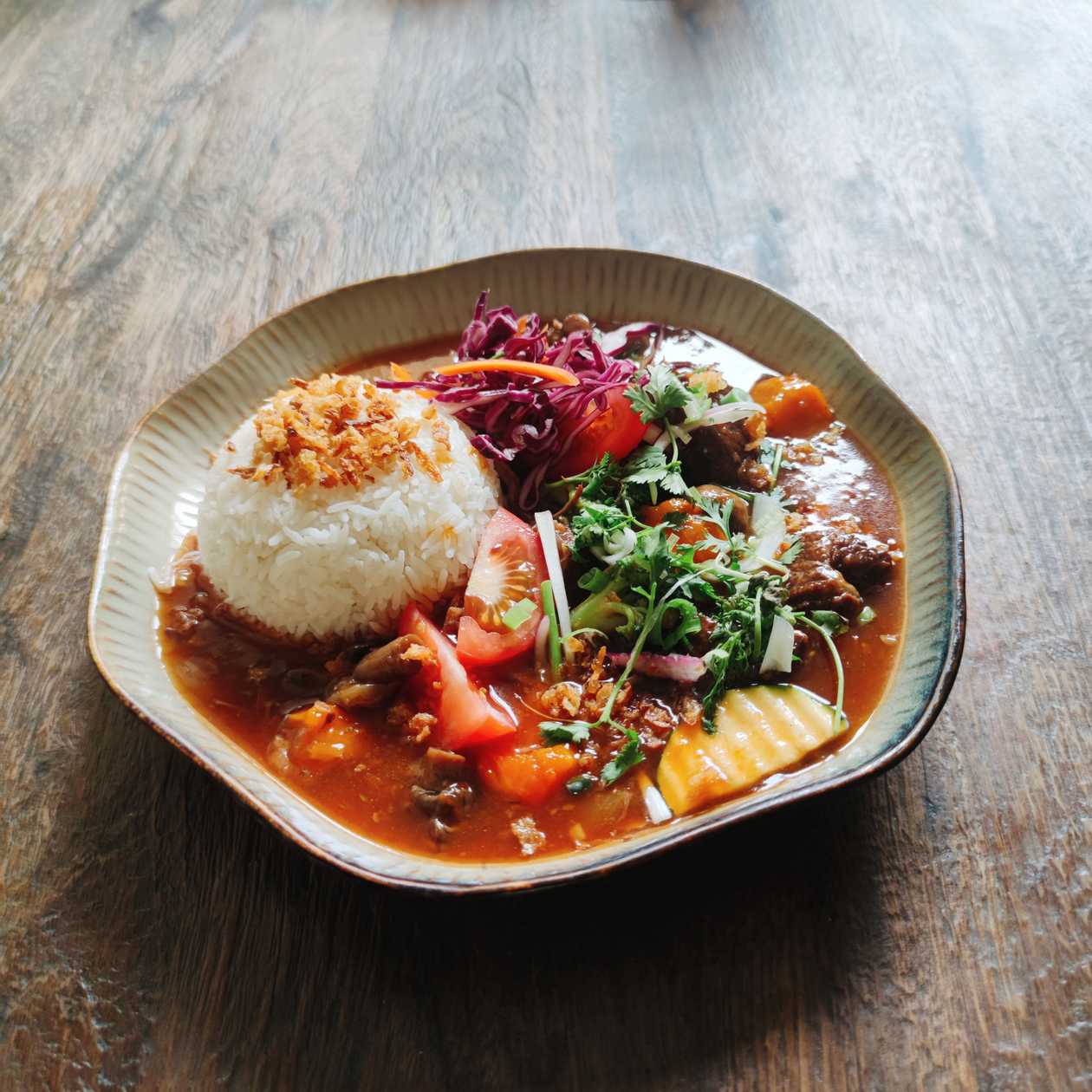 BRAISED BEEF  & RICE