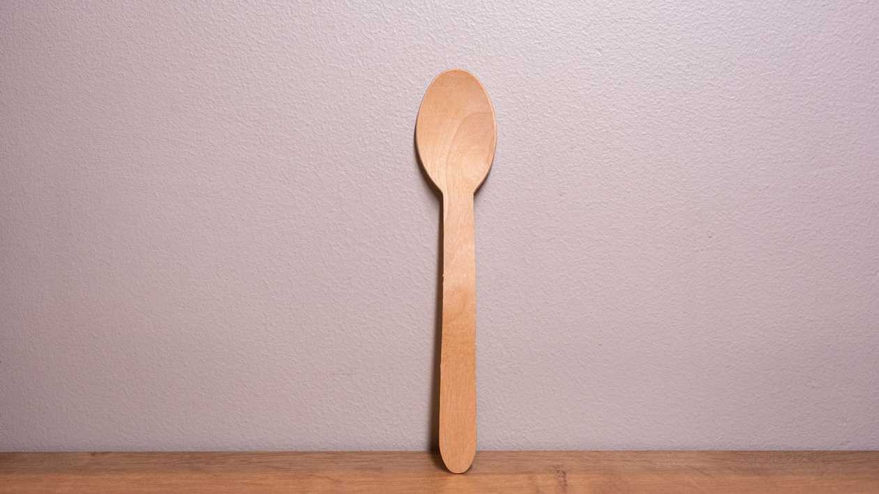 Wooden spoon packed
