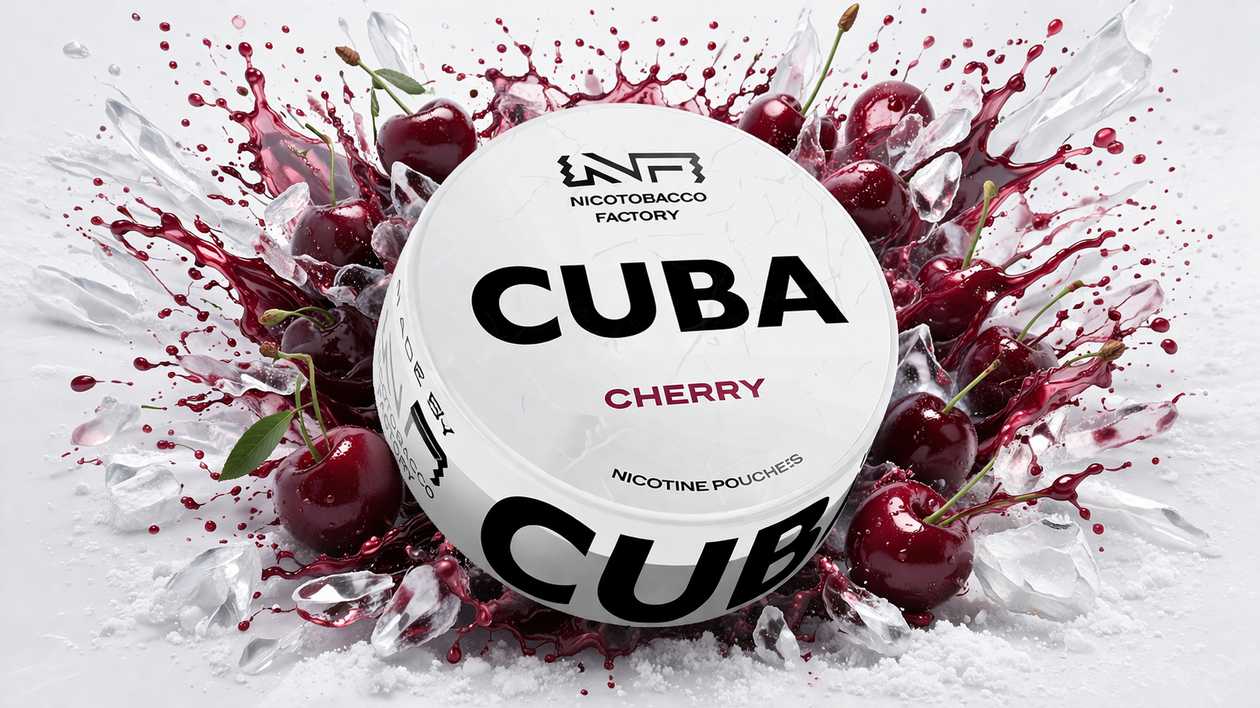 Cuba White 16mg Cherry(Vişnə) Nicotine Pouches Slim
