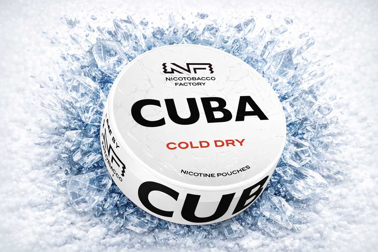 Cuba White 16mg Cold Dry (Buz Effekti) Nicotine Pouches Slim
