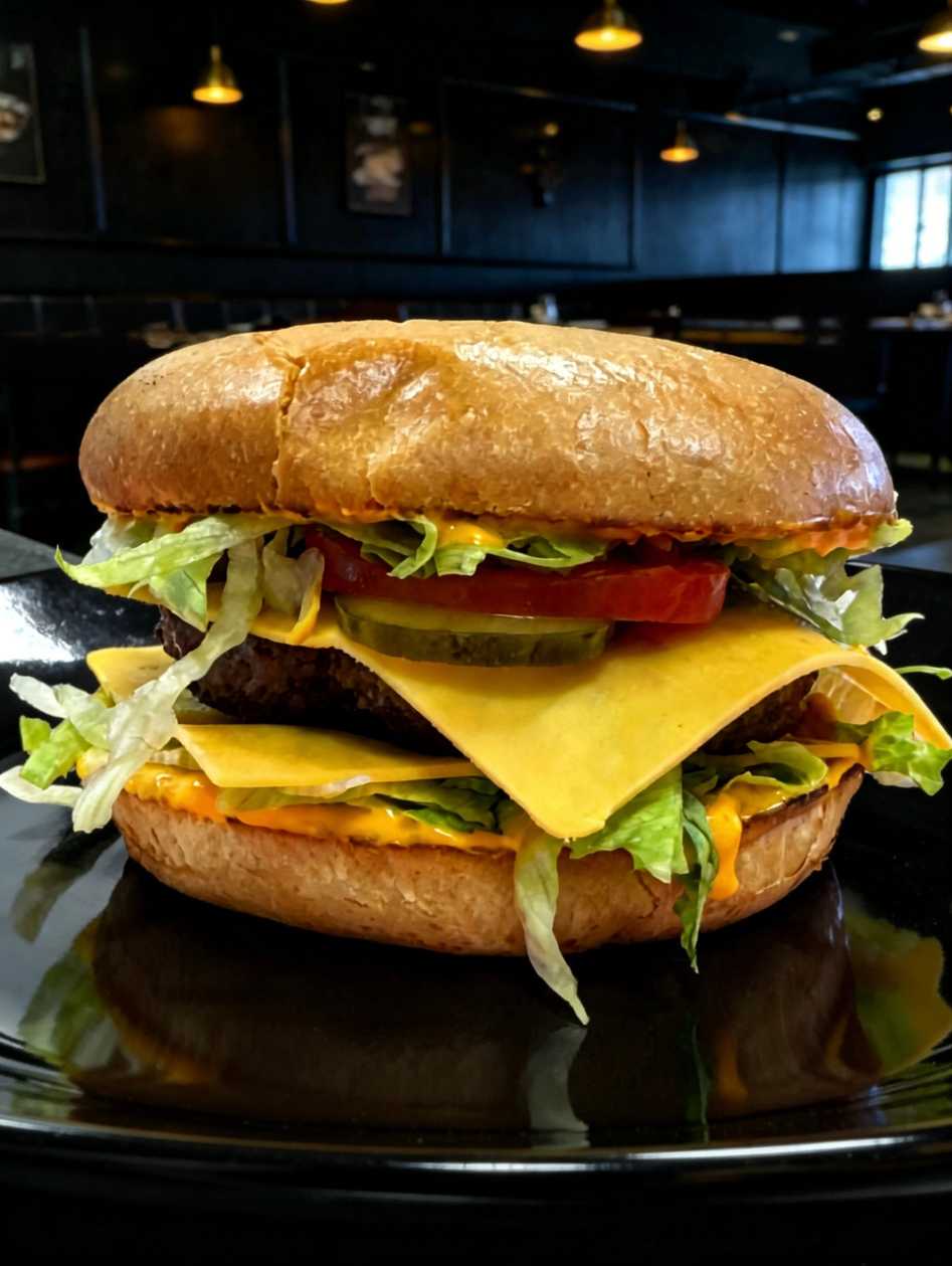 Cheddar Melt Burger