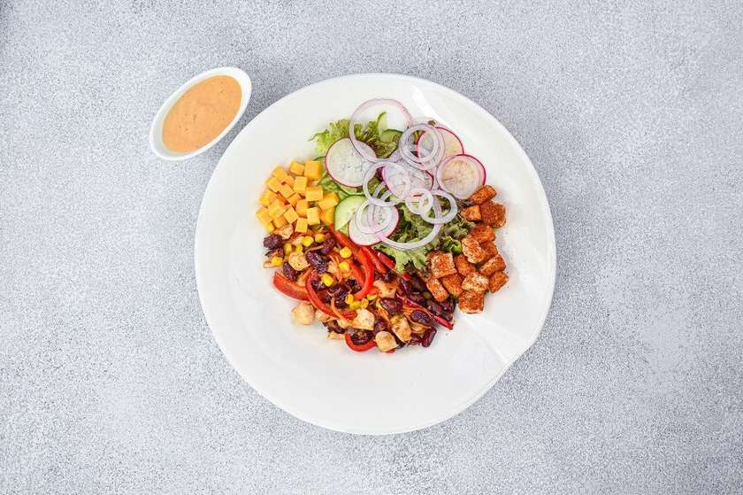 Mexican with WOK-fried turkey breast