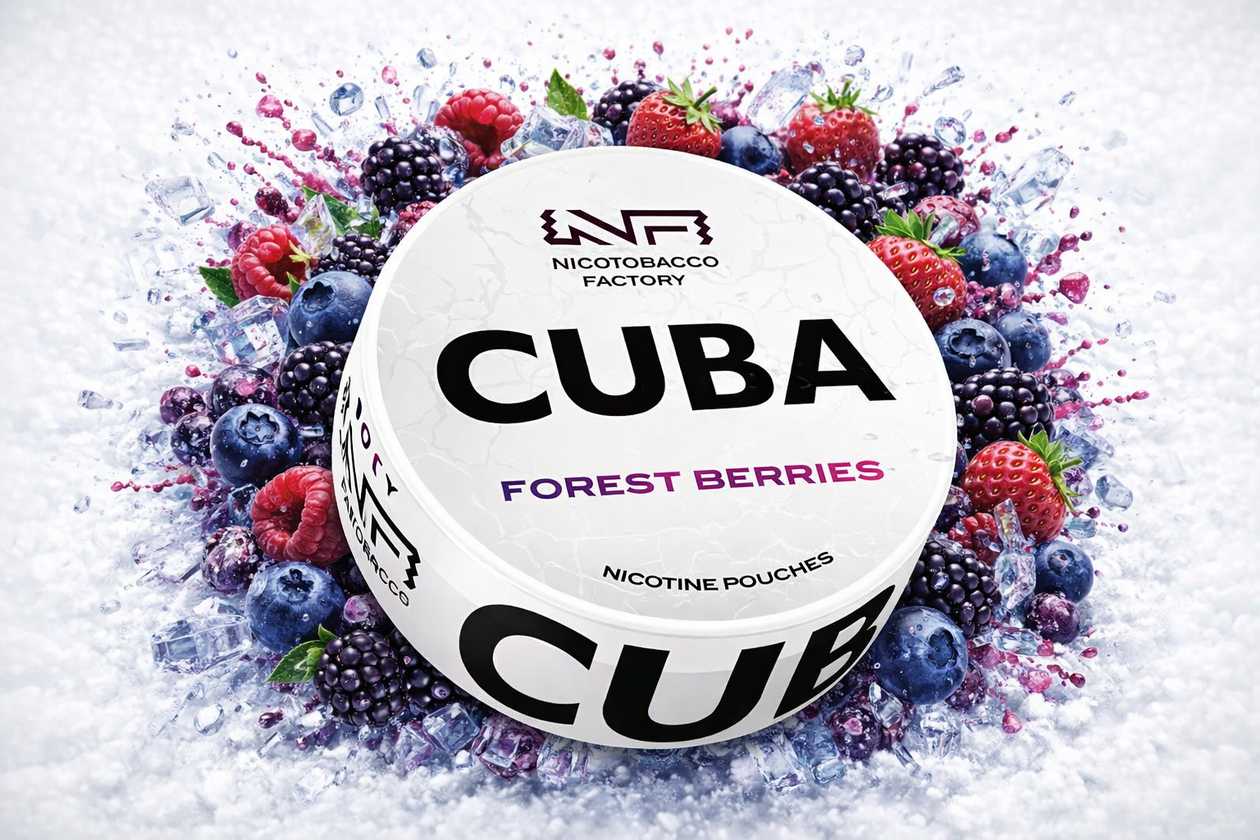Cuba White 16mg Forest Berries (Meşə Giləmeyvələri) Nicotine Pouches Slim