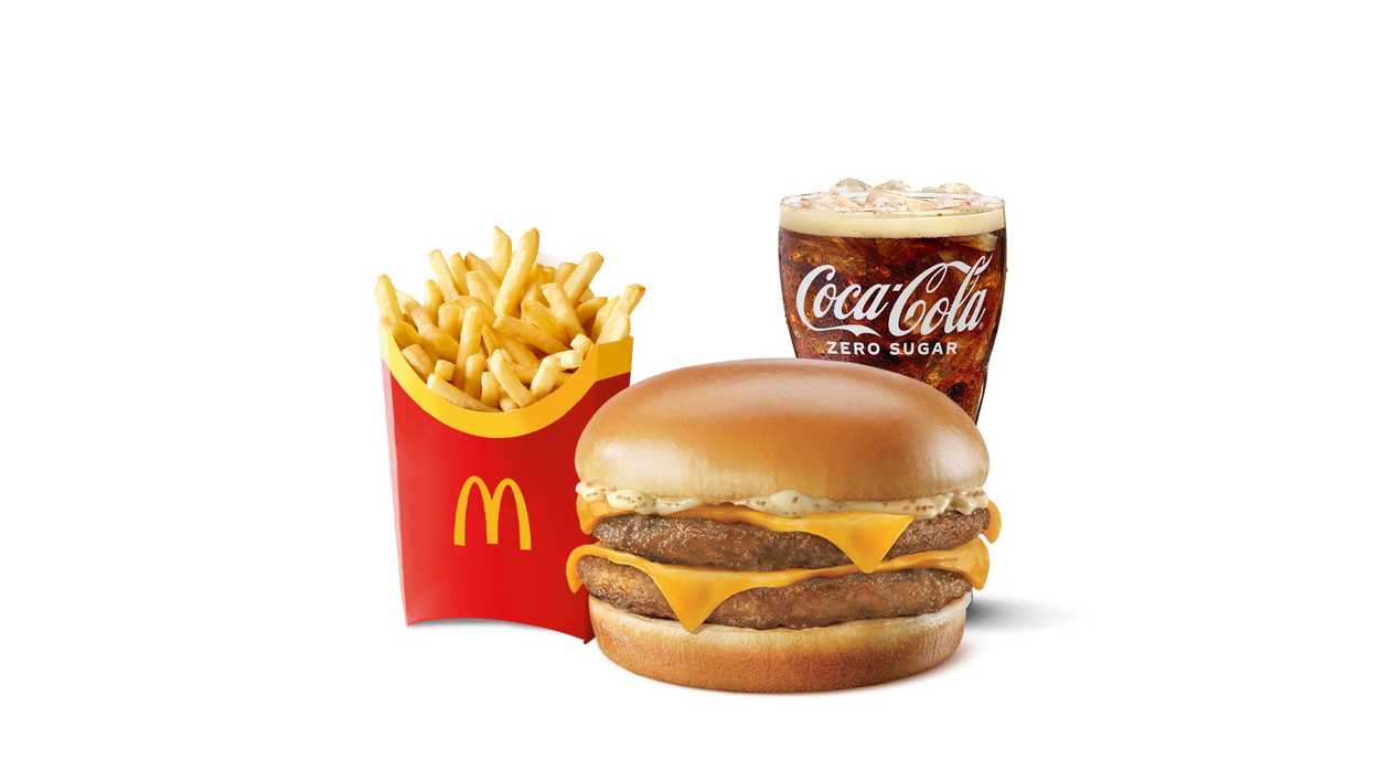 Double Cheese-Pork burger  Lar. Meal