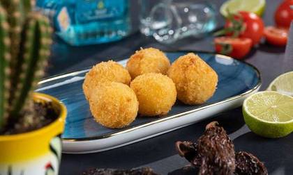 Fried mozzarella balls.