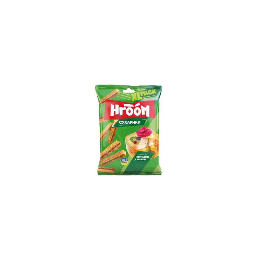 Sucharki bagietkowe żytnie o smaku galaretki z chrzanem "Hroom" 90g