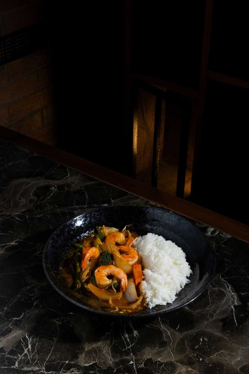 Satay Rice with Shrimps