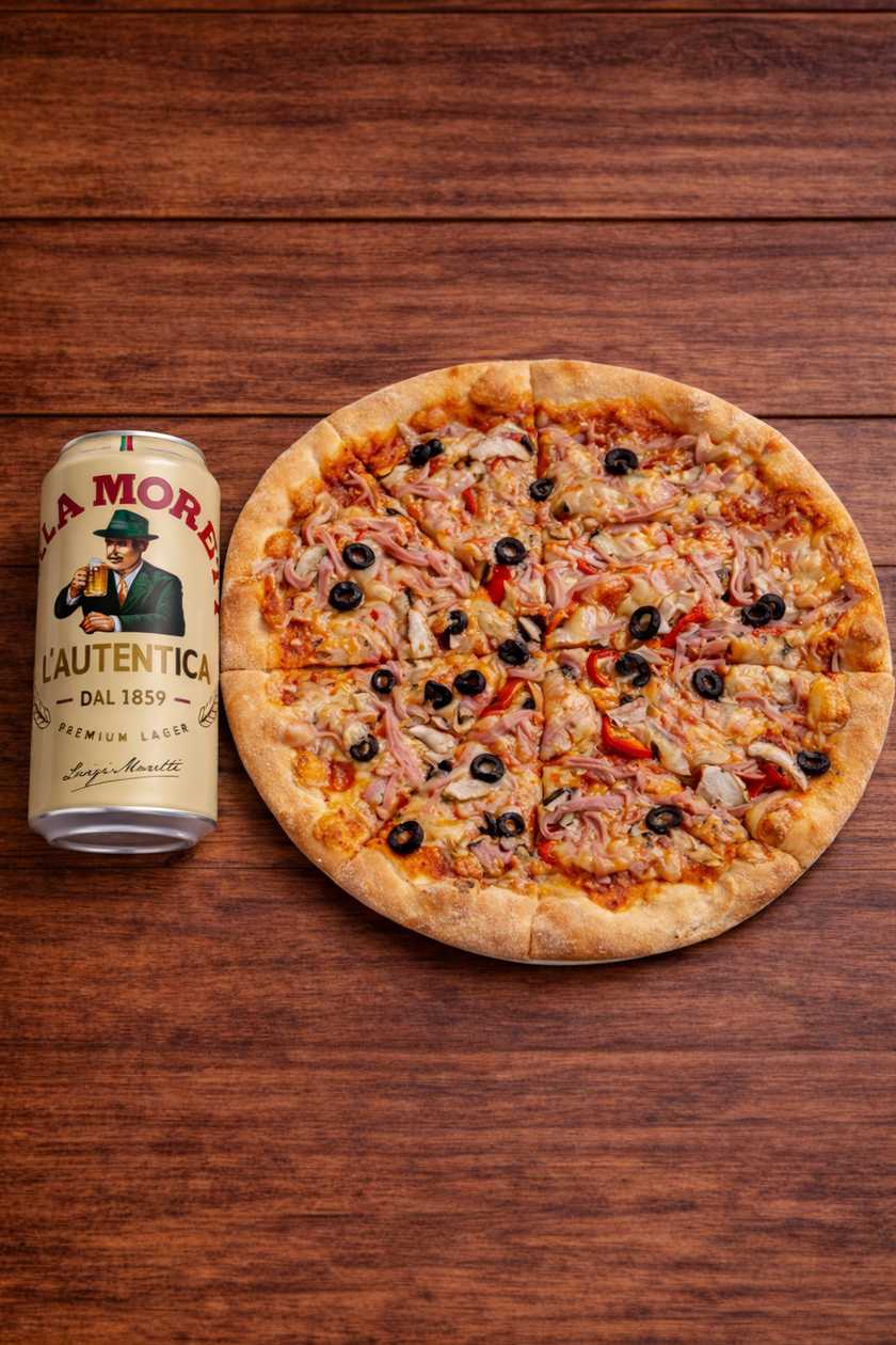Four Seasons Pizza + Moretti Beer 0.5