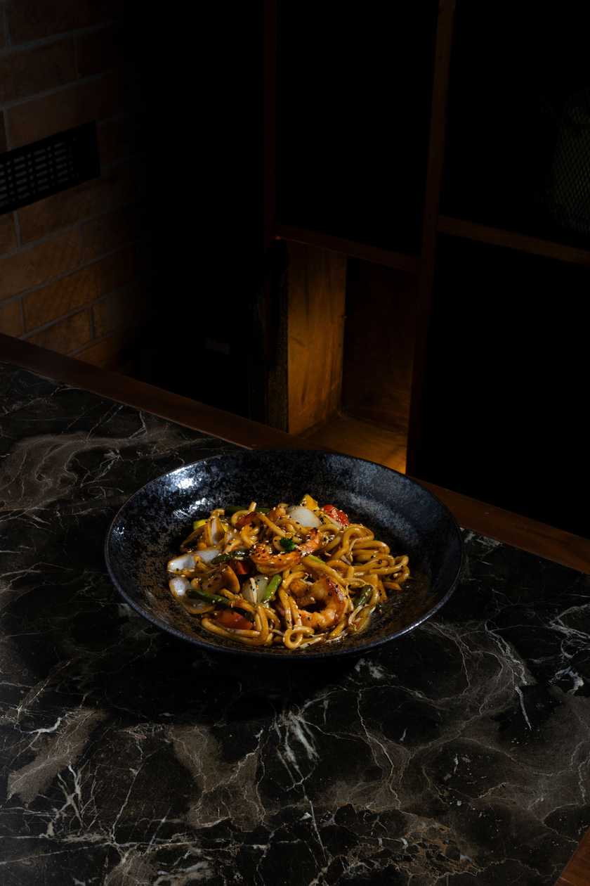 Udon Teriyaki with Shrimps