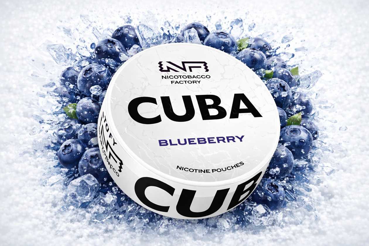 Cuba White 16mg Blueberry (Qaragilə) Nicotine Pouches Slim