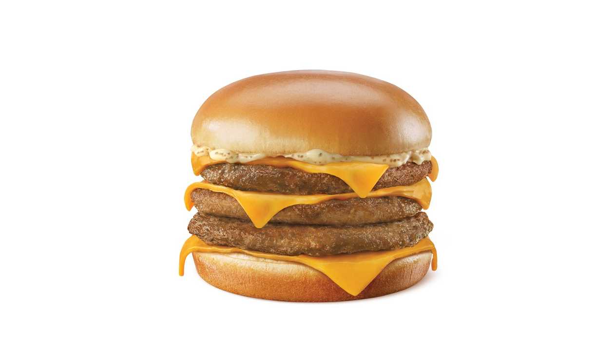 Triple Cheese-Pork burger