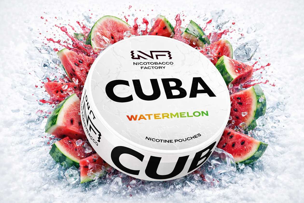 Cuba White 16mg Watermelon (Qarpız) Nicotine Pouches Slim