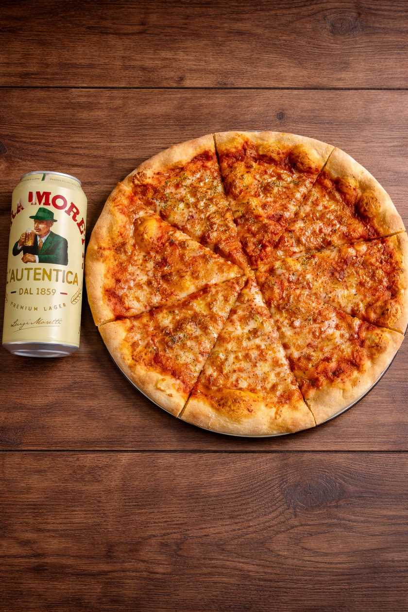 Margherita Pizza + Moretti Beer 0.5