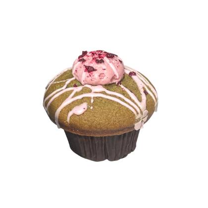 Matcha Cherry Cloud Muffin