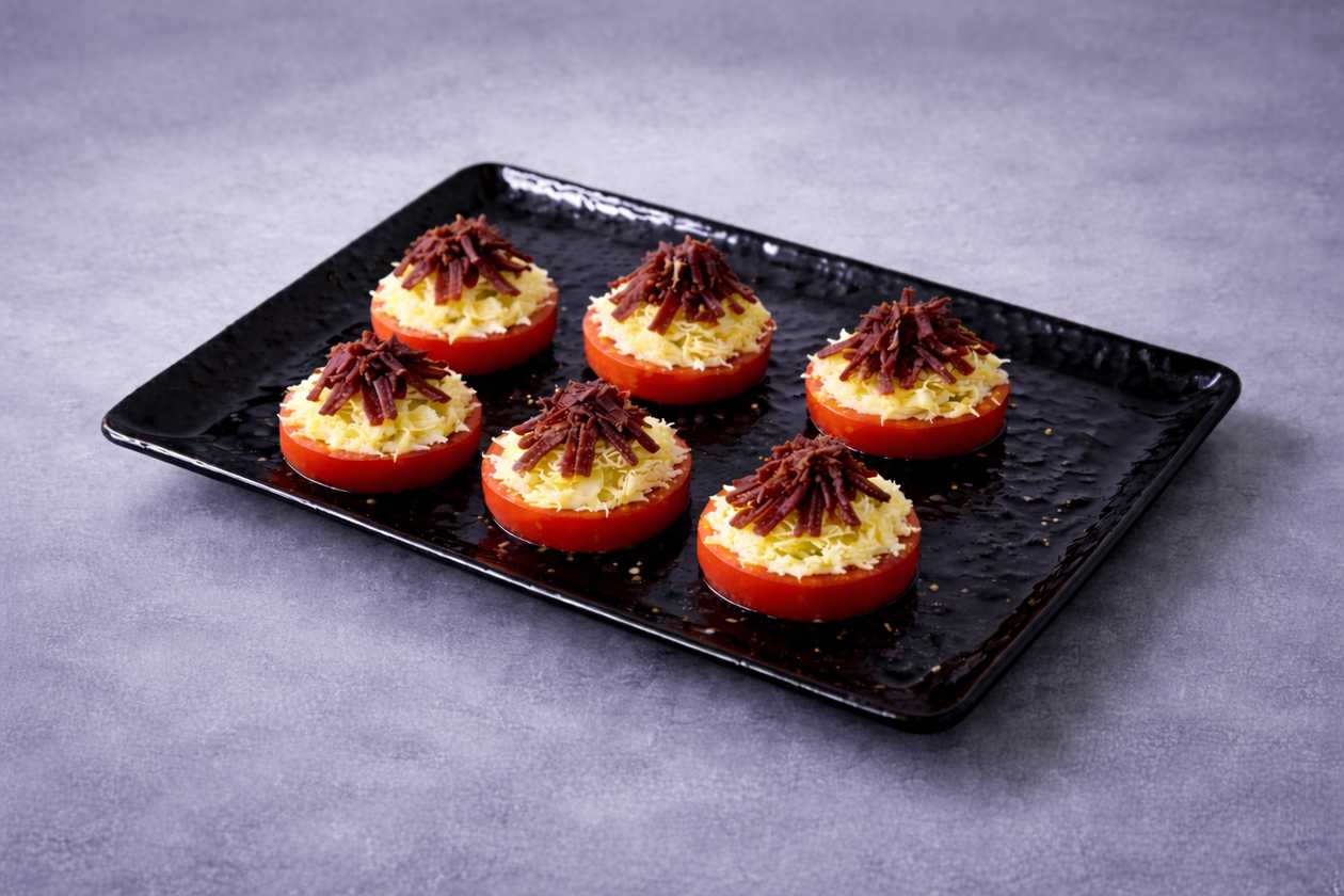 Помідори по-вірменськи з бастурмою