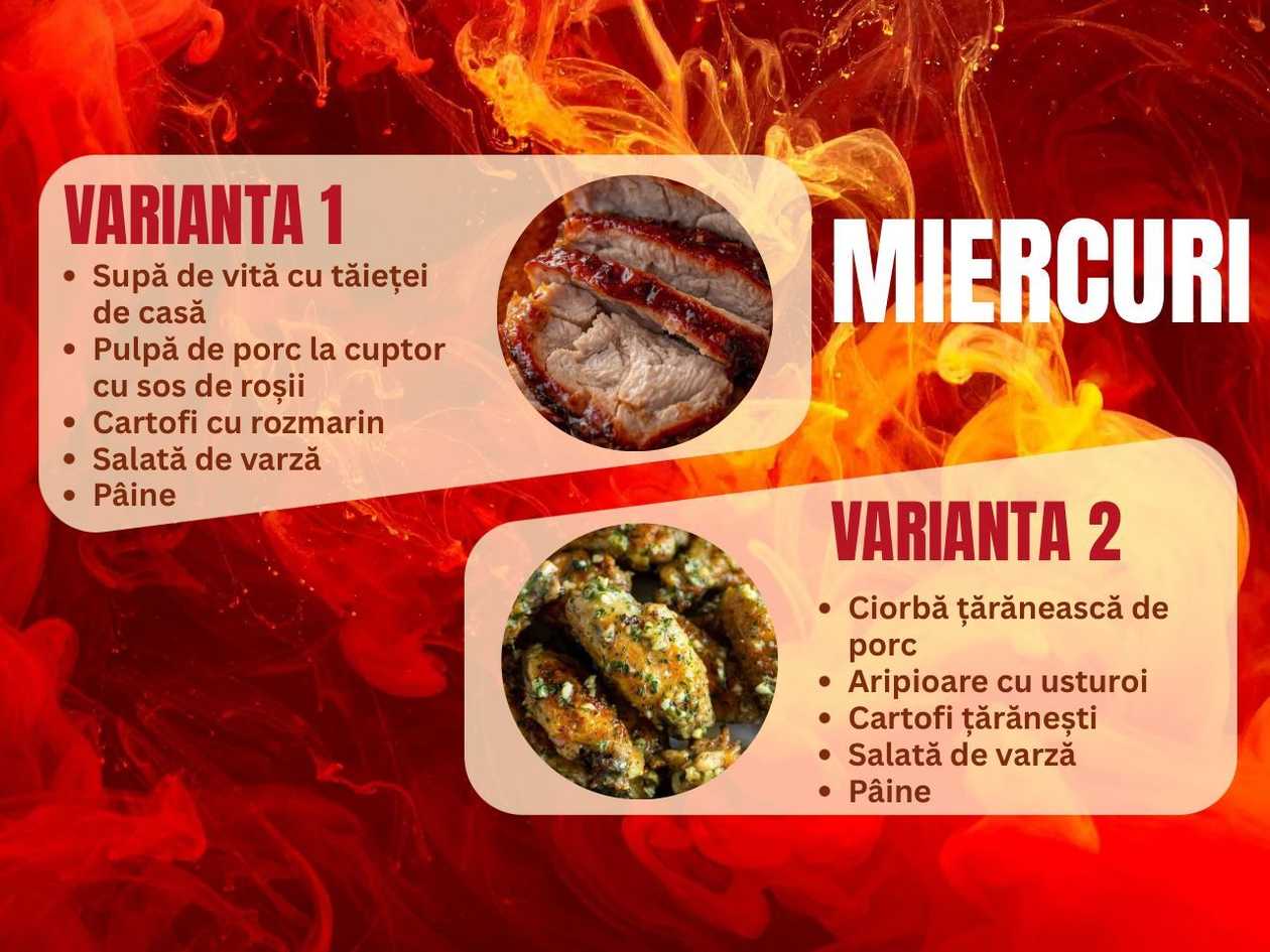 Meniul Zilei de Miercuri