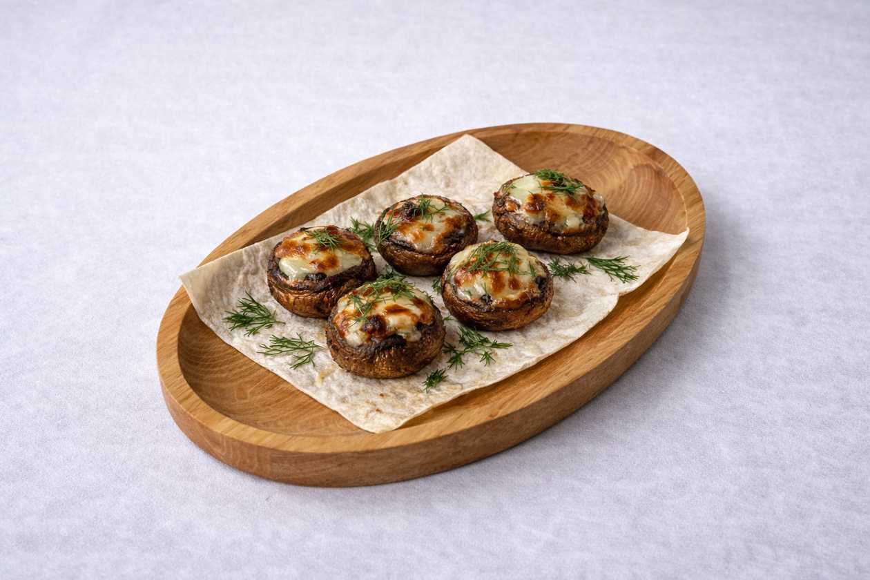 Печериці на мангалі