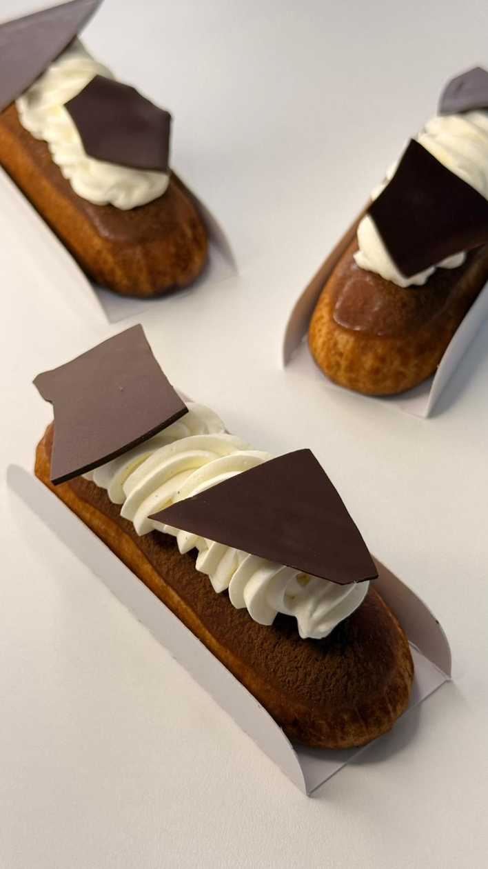 Chocolate Eclair with Whipped Cream
